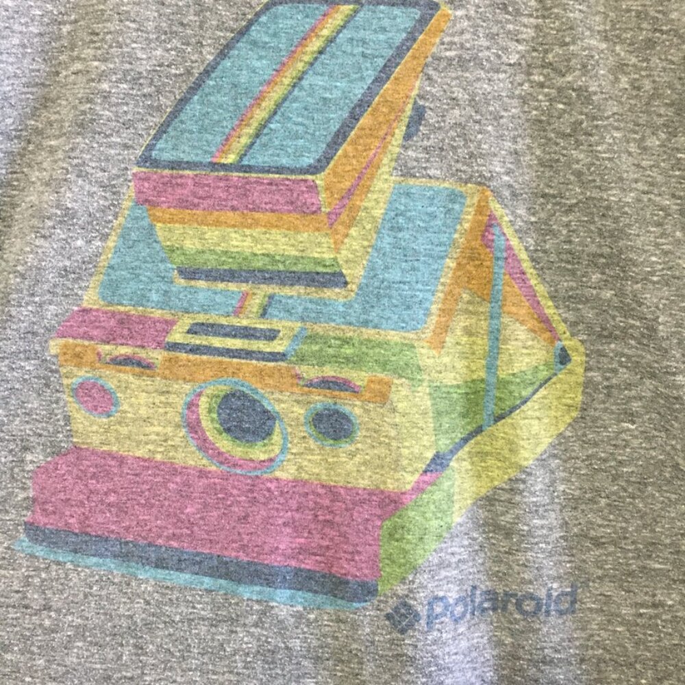 ALTRU Polaroid Graphic T-Shirt Gray Womens Small Crew Neck - Picture 3 of 15